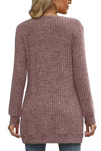 Image of Sweaters for Women Long Sleeve Crewneck Sweatshirt Loose Casual Tunic Tops