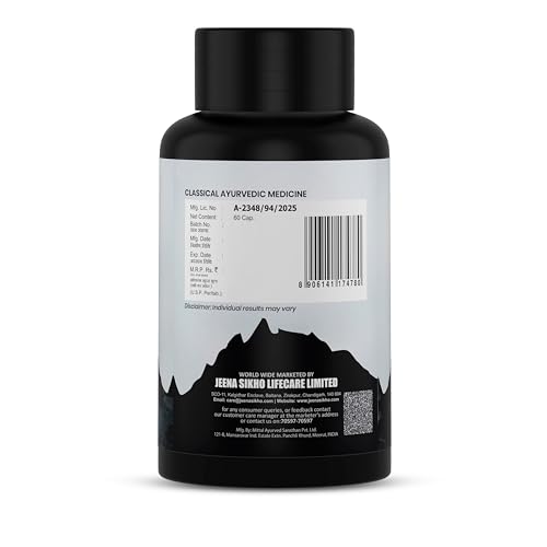 Image of Jeena Sikho Shuddh Shilajit Capsule| 500 mg per Serving | High Fulvic Acid & Lab Tested | Supports Energy, Strength & Stamina | 60 Capsules
