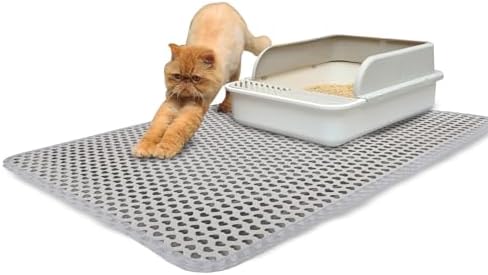 Tapete Coletor de Areia para Gatos Limpa Patas YOLOPET – Cinza, T...