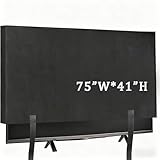 TV Boxes for Moving, Dust Anti-Scratch TV Moving Cover Fits 70"-75" TV with Bottom Strap for Moving or Protecting TV or Other Furniture(Black 75")