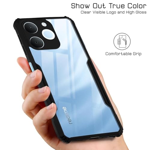 Image of AIBEX Compatible for Realme C71 4G / Realme Narzo 80 Lite 4G Mobile Back Case Cover, Crystal-Clear Shockproof Bumper with Camera Guard | 360 Hybrid Protection (TPU+PC) | Anti-Yellow, Transparent