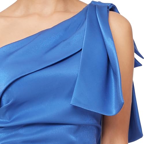 Image of Alex Evenings Women's Long Cold Shoulder Dress, Wedding Guest, Prom, Formal Event (Petite and Regular Sizes)