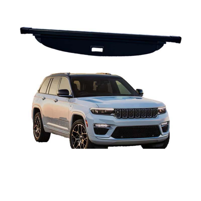Cache-bagages rétractable pour Jeep Grand Cherokee 2006-2010 | Rideau de coffre noir