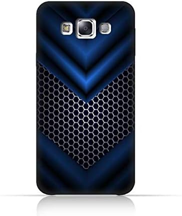 AMCCompatible with Samsung Galaxy E5 TPU Silicone Case With Abstract Blue Mesh Pattern Design