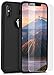 BASSTOP RGY-FHDsa iPhone X Case, Slim Fit Shell Hard PC Full Protective Cover Case With Tempered Glass Screen Protector - Black