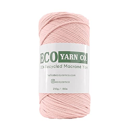 Vintage Pink Cotton/Polyester Macrame Yarn, 180m (250g)
