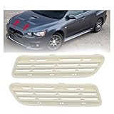 mitsubishi conductos 10000 frigorias 2 x Compatible con Mitsubishi Lancer Evolution EVO X 10 Capó con entrada de aire directa, inserto para conductos de ventilación, cubierta, accesorios para coche