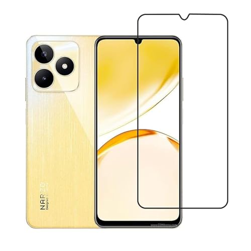 Image of DD SON Premium HD+ Tempered Glass Screen Protector Guard Compatible For Realme Narzo N63, Narzo N61, Narzo N53, C71, C63, C61, C53, C51, P4 Lite and Realme Note 50 (6.74 Inch) Edge to Edge Coverage With Easy installation kit for Smartphone
