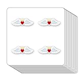 Angel Heart Wings Stickers 1in for Scrapbooking, Arts, Craft, Kids DIY, Calendars Journals 80-Pack