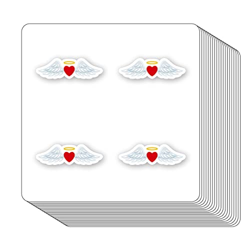 Angel Heart Wings Stickers 1In For Scrapbooking, Arts, Craft, Kids Diy, Calendars Journals 80-Pack #TOP12