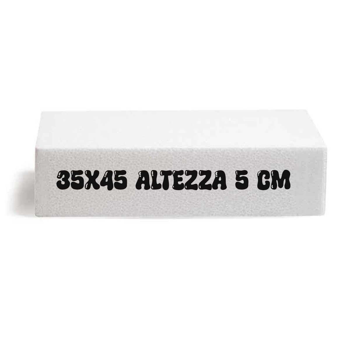 Base profesional para tartas, 35 x 45 cm, 5 cm de altura, soporte de poliestireno resistente para pasteles, ideal para repostería y repostería, perfecto para pasteleros y aficionados al hogar