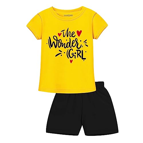 Image of Trampoline Girls Regular Fit T-Shirt and Shorts Set -Pack of 1