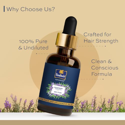 Image of Parachute Advansed Rosemary Essential Oil | 100% Pure | Hair Growth & Hair Fall Control | Thick & Voluminous Hair | Moisturises dry hair, Reduces hair breakage, Improves hair Resilience | 14ml