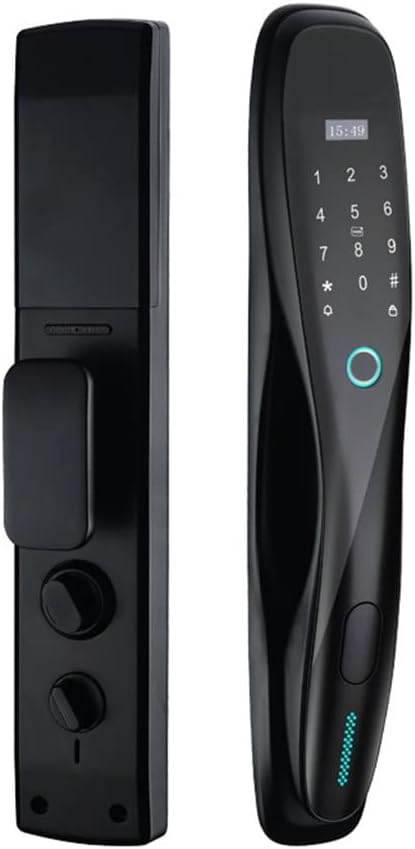 Smart Door Lock New Biometric Fingerprint Password Key IC Card APP Control Unlock Security Electronic Locks (Color : E, Size : 24X240MM) (D 30X240MM)