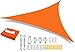 WYYL Toldo Vela de Sombra Triangular, Impermeable a Prueba de Viento Jardín Protección UV, para Patio, Exteriores, Jardín, incluir Montaje Accesorios-Orange|| 3x4x5m