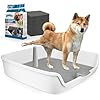ALL FOR PAWS Pee Pad Holder, XL Dog Litter Box, Puppy Pads Holder, Puppy Potty Tray for Small/Medium/Large Dog Potty Training, 25″ x 25″