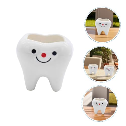 Pots de fleurs céramique forme de dent compacts pour petits intérieurs - 8