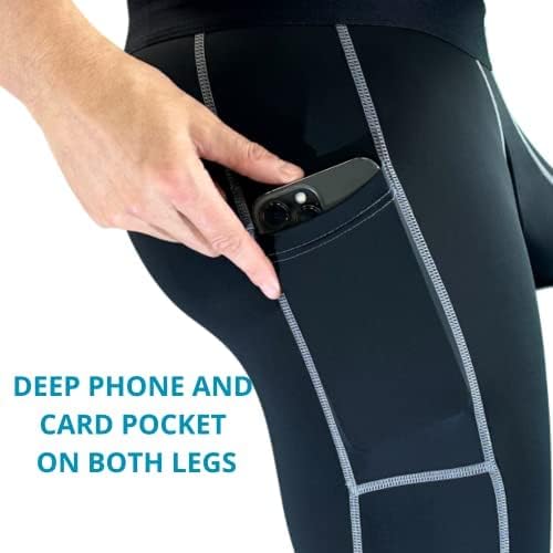 Miniatura 3 de Real Men D Pouch - Pantalones de compresión para hombre, leggings para hombre, pantalones de yoga, medias, capa base para hombres clima frío, Blanco