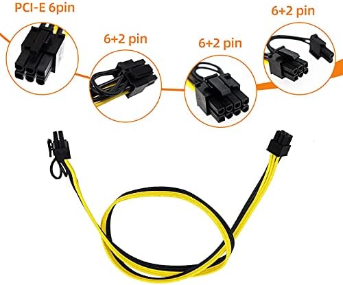 XTVTX ETH ZEC Mining Power Supply 12V GPU/PSU Breakout Board + 12pcs 16AWG PCI-E 6Pin to 6+2Pin Cables 50CM