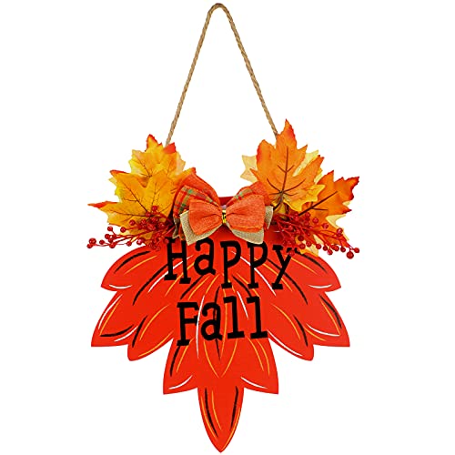 Thanksgiving Fall Wooden Door Sign Happy Fall Yall Sign Happy Harvest Give Thanks Front Hanging Decor Maple Leaf Small Wall Decorations