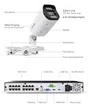 H.VIEW 4K 16 Channel Security Camera System 8TB Ultra Large HDD,16Pcs CCTV Camera Kits PoE 8MP Outdoor Bullet Wired Surveillance Video with Audio,16CH 4K H.265 NVR for 7/24 Recording - Image 9