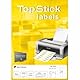 TopStick 8706 Adressetiketten, 100 Blatt, 70 x 37 mm, 24 pro A4 Bogen, 2400 Stück, selbstklebend, bedruckbar, matt, blanko Papier Adressaufkleber Etiketten, weiß