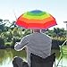 LCSVCCXA Hands Free Umbrella Hat Folding Comfortable Fishing Umbrella Cap Protection for Gift Men Women Hiking Summer Camping, Rainbow