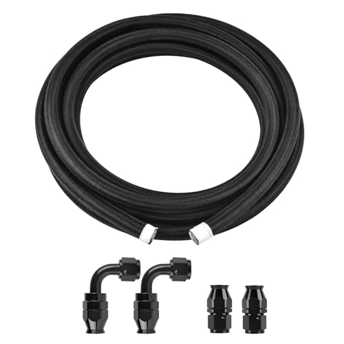 EVIL ENERGY 6AN PTFE Fuel Line Kit AN6 E85 Fuel Hose kit 10FT Black
