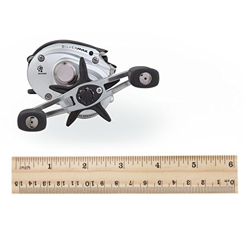 Abu Garcia Smax3 Silver Max Low Profile Baitcast Fishing Reel (Right Handed),Black, White #TOP2