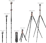 K&F Concept Camera Tripod Monopod 67" Overhead DSLR Aluminum Lightweight Tripod with Horizontal Arm Transverse Center Column 360 Degree Ball Head TM2515T1 for Canon Nikon Sony Cameras Up to 22 Pounds