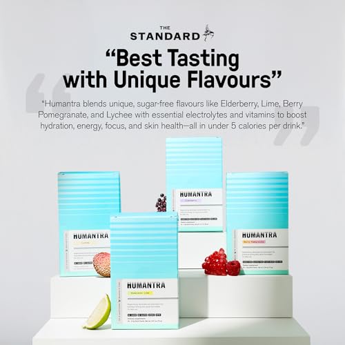 Humantra Electrolytes Powder - Elderberry Flavor, 20ct - Powdered Hydration Sachets - Plant-Based Electrolyte Powder with 6 Electrolytes - Vegan, Sugar Free, Gluten Free