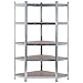 Nyana Home | Estantería Esquinera Metálica Galvanizada 875 Kg | 5 Baldas | Medidas 180 x 90 x 150 cm | Esquinera o Pack Completo (Estanteria Esquinera)