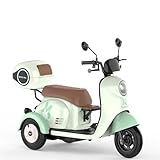 Xuyliy Triciclo Eléctrico Doméstico Pequeño Plegable, 500 W De Alta Potencia, Vehículo Eléctrico De Larga Duración, Puede Transportar 400 Kg.,Verde