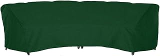 Funda impermeable para muebles de exterior para sofá de jardín curvo, protector anti rayos UV, color verde, 228 x 116 x 86 cm