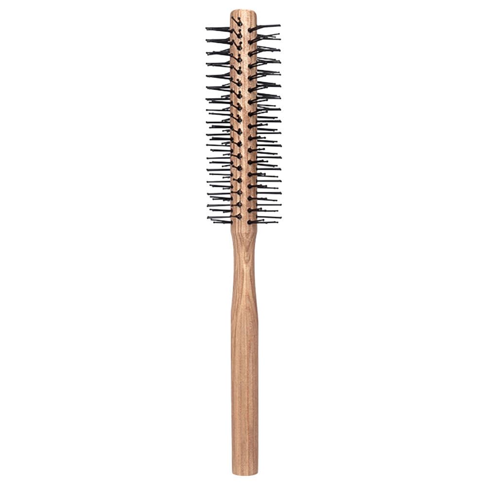 FOMIYES Small Round Brush Wooden Roller Comb for Blow Drying and Styling Curly Hair at Home Compact Hairbrush for Volume and Curl Definition