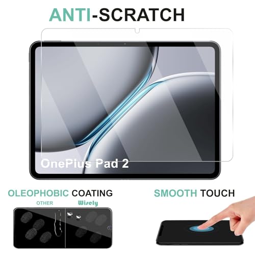 Image of Wisely Premium Screen Protector for OnePlus Pad 2 |12.1 inch| Anti-Scratch Tablet Glass Guard, 9H Ultimate Protection, Bubble-Free, Easy installation kit - HD Clear