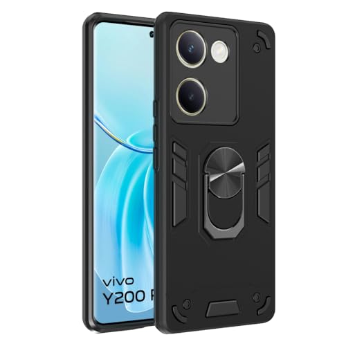 Image of NDCOM for Vivo Y200 Pro Back Cover | Sleek Design for VIVO Y300 Plus 5G Back Cover | Ring Holder Case