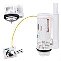 2 Inch Toilet Flush Valves Toilet Repair Kit Dual Flush Valve Replacement Fit For A Piece Toilet Top Push Button Valve Toilet Cistern Flush Valve Overflow Lever (For One Piece)