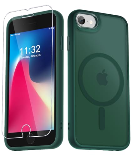Image of for iPhone SE Case 2022(3rd) /2020(2nd), iPhone 8 /7 Case, Dark Green