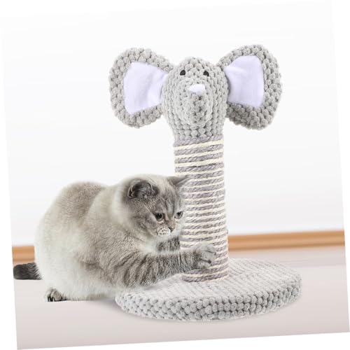 Set de 2 postes rascadores para gatos diseño elefante y cebra miniatura 6