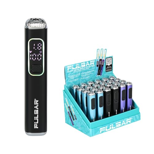 Pulsar 510 Square Digital Display Vape Battery 400mAh 510�K�i �f�W�^���f�B�X�v���C �d������ �v���q�[�g �p�t�J�E���^�[ (Black)
