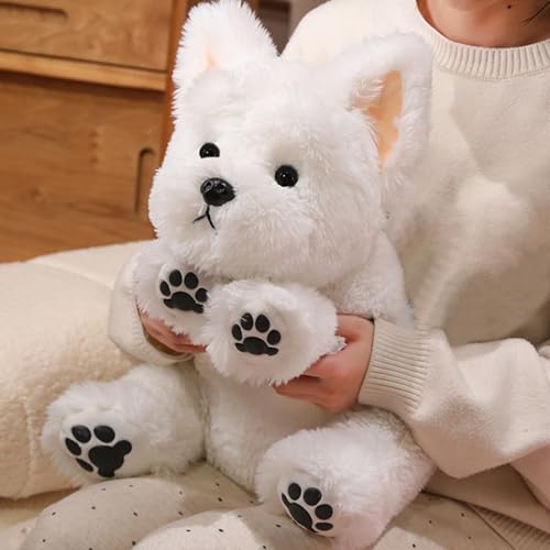 Generisch Welpen Kuscheltier,Weiches Kuscheltier Stofftier Hund - Kuscheliger Schlafbegleiter Für Haustierliebhaber Wohnzimmer Couch Geburtstag Schreibtisch Schlafzimmer Bettseite