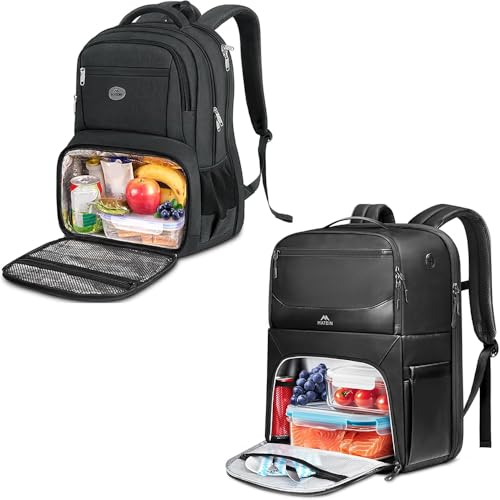MATEIN 17 Inch Laptop Backpack, TSA Large Travel Bag with Lunch Box, Lunch Backpack for Men Work, Large 17 Inch Laptop Back Pack