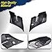 CHEDA Cowl End Panel, LH & RH Set Compatible with 2007-2013 Silverado Chevy 1500 Truck, Black,15946001 15946002