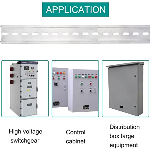 Xiatiaosann Hutschiene Schlitz Aluminium, 6 Stücke DIN-Schiene für Verteilerschrank Schaltschrank einbau, 35mm breit, 7,5mm hoch, lang 300 mm/12 Zoll