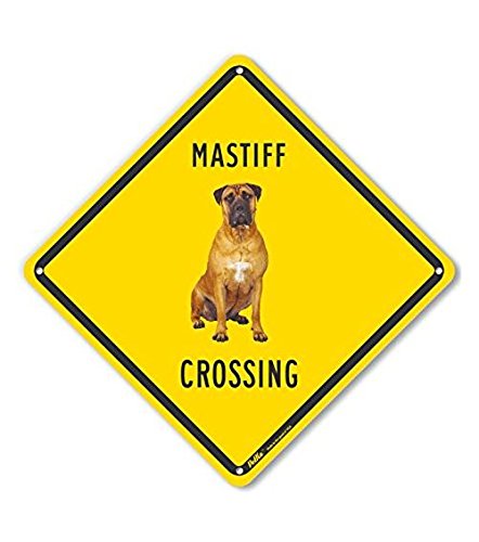 Panneau plastique Mastiff Crossing 25,4 cm jaune pour prévenir les intrusions chez vous