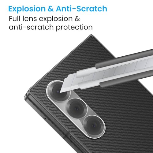 Image of FIRST MART Camera Lens Protector for Samsung Galaxy Z Fold 6 | 9H Tempered Glass, HD Clear, Scratch Resistant, Anti-Fingerprint, Case-Friendly | Crystal Clear, Pack of 1