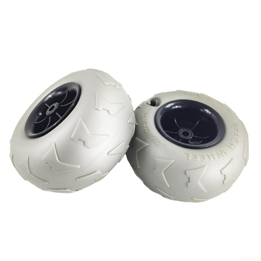 Zestaw 2 kółek balonowych do wózka plażowego, idealne na kajaki i kemping, rozmiar 205 x 115 mm