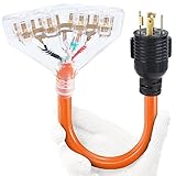 Generator Adapter Cord,30 Amp to 110 Adapter Generator Power Cord,L14-30P 5-20R Generator...