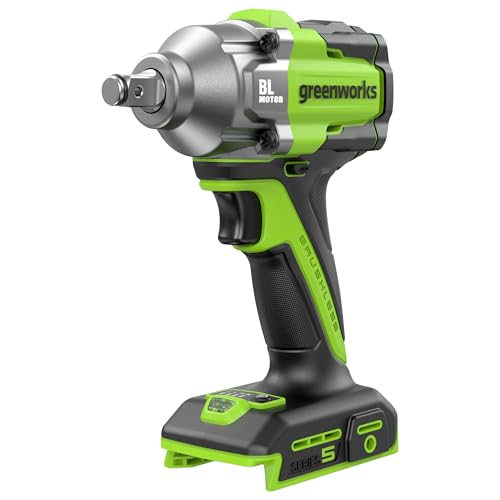 Greenworks 24V Cordless Brushless 500Nm Atornillador de impacto con batería sin USB-C batería Battery y cargador IW5500
